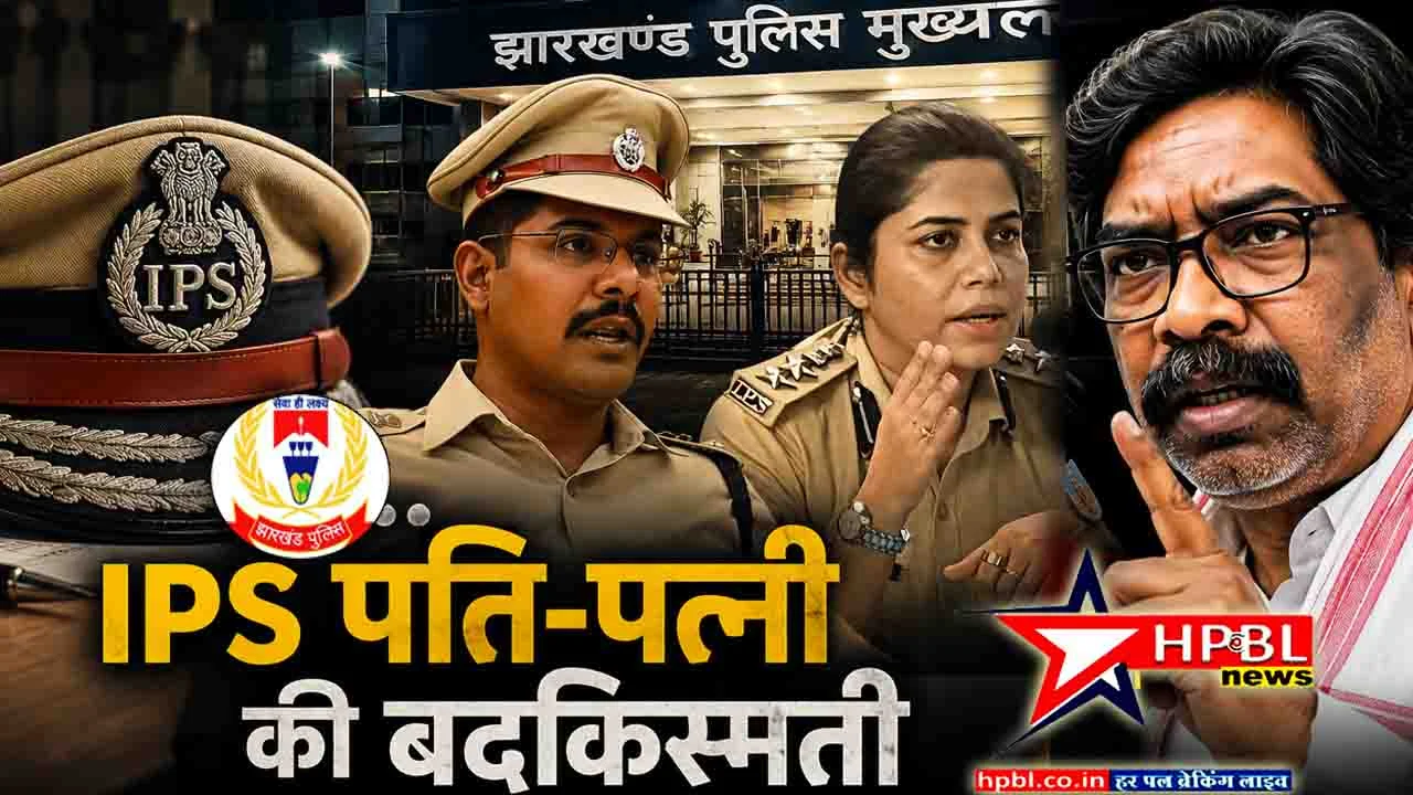 ips nidhi and piyus Jharkhand IPS Couple Piyush Pandey Nidhi Dwivedi transferred after Hemant Soren action