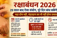 Raksha Bandhan 2026: 29 साल बाद बिना भद्रा का रक्षाबंधन, जानिए राखी बांधने का शुभ मुहूर्त और चंद्रग्रहण का असर