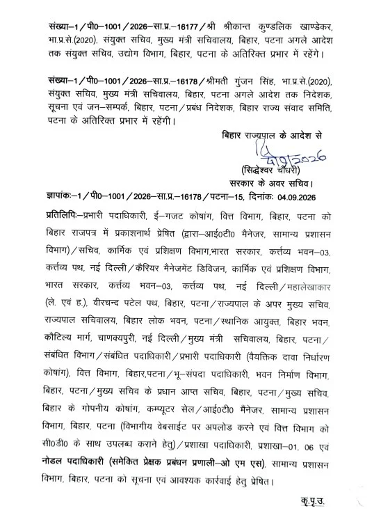 बिहार में आईएएस और आईपीएस अधिकारियों के तबादले की सांकेतिक तस्वीर