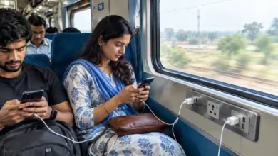 ट्रेन के कोच में मोबाइल चार्जिंग प्वाइंट और रेलवे के सुरक्षा नियम