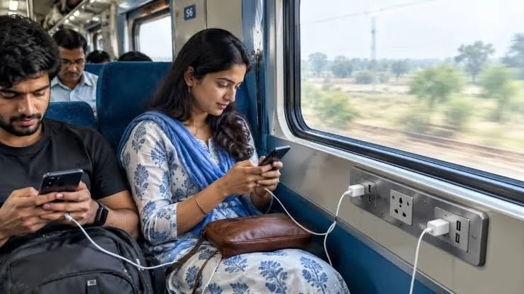ट्रेन के कोच में मोबाइल चार्जिंग प्वाइंट और रेलवे के सुरक्षा नियम